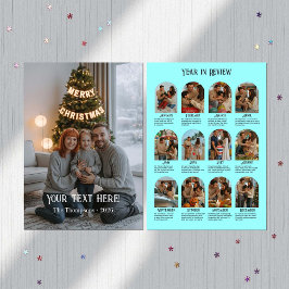 Cartão De Festividades Ano em Revisão 12 Família de Fotos