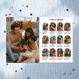 Cartão De Festividades Ano em Revisão 12 Família de Fotos