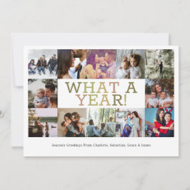 Cartão De Festividades Ano em Revisão 12 Foto Personalizada Natal