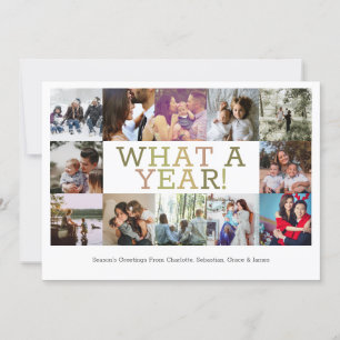 Cartão De Festividades Ano em Revisão 12 Foto Personalizada Natal