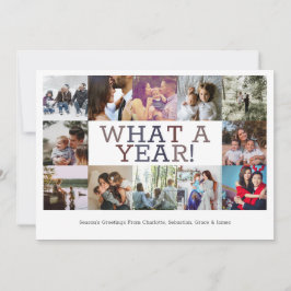 Cartão De Festividades Ano em Revisão 12 Foto Personalizada Natal