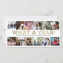 Cartão De Festividades Ano em Revisão 12 Foto Personalizada Natal