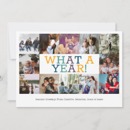 Cartão De Festividades Ano em Revisão 12 Foto Personalizada Natal