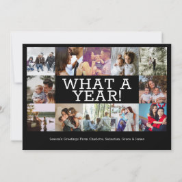 Cartão De Festividades Ano em Revisão 12 Foto Personalizada Natal