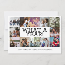 Cartão De Festividades Ano em Revisão 12 Foto Personalizada Natal
