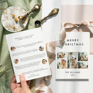 Cartão De Festividades Ano em Revisão Chic Felry Natal Multi Foto