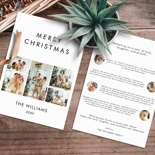 Cartão De Festividades Ano em Revisão do Quic Modern Multi-Photo Natal (Criador carregado)
