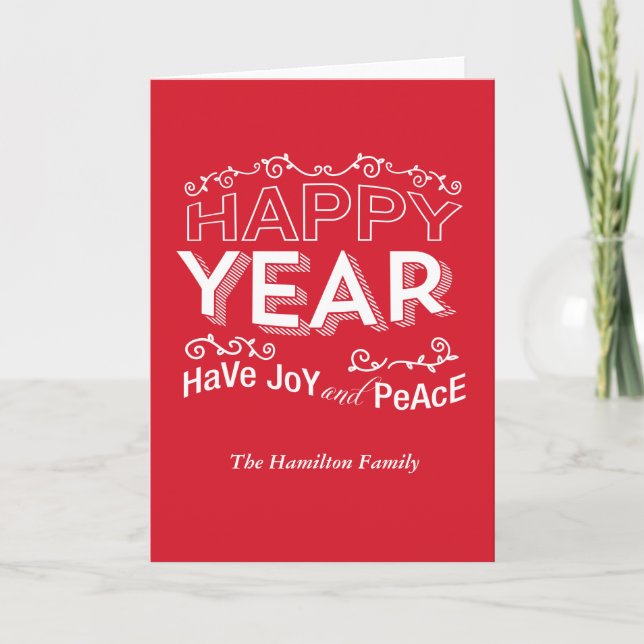 Cartão De Festividades ano feliz (Frente)