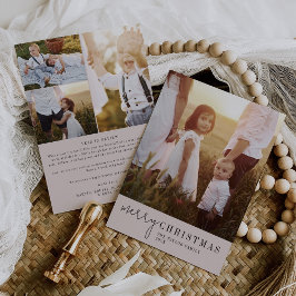 Cartão De Festividades Ano Neutro de Natal Moderno em Revisão