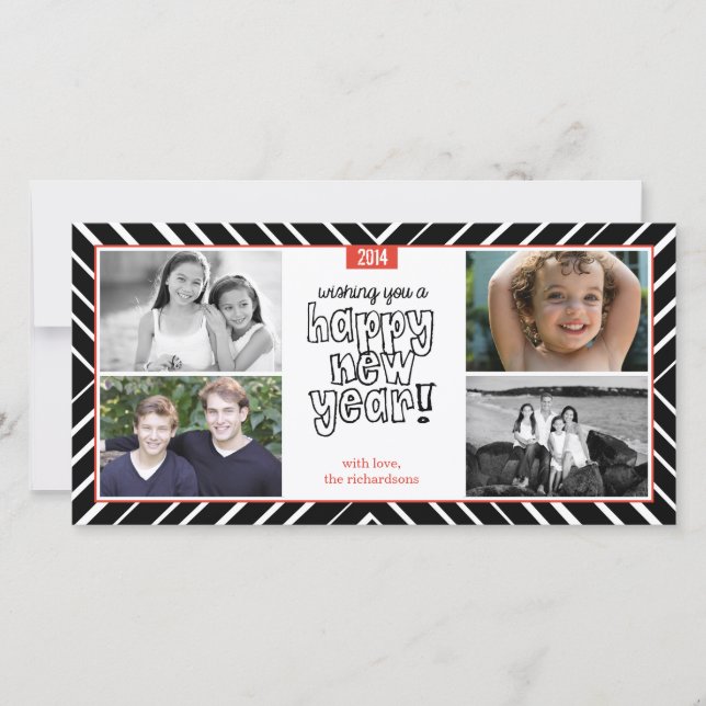 Cartão De Festividades Ano Novo Bullseye 3 (Frente)