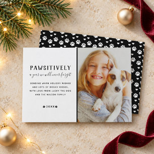 Cartão De Festividades Ano Novo Cachorrinho Foto Inesquecível