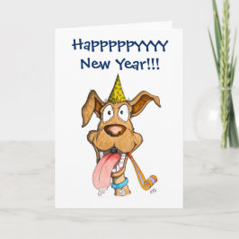Cartão De Festividades Ano novo: Cão (crescimento do crescimento)