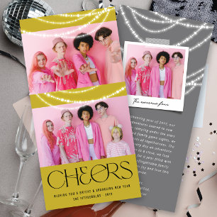 Cartão De Festividades Ano Novo Cheios de Luz Espumante Foto Na moda