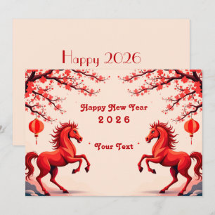 Cartão De Festividades Ano novo chinês 2026