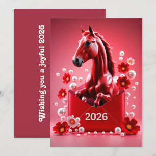 Cartão De Festividades Ano novo chinês 2026