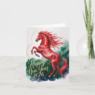 Cartão De Festividades Ano Novo Chinês do Cavalo 2026