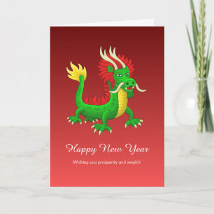 Cartão De Festividades Ano Novo Chinês Dragão