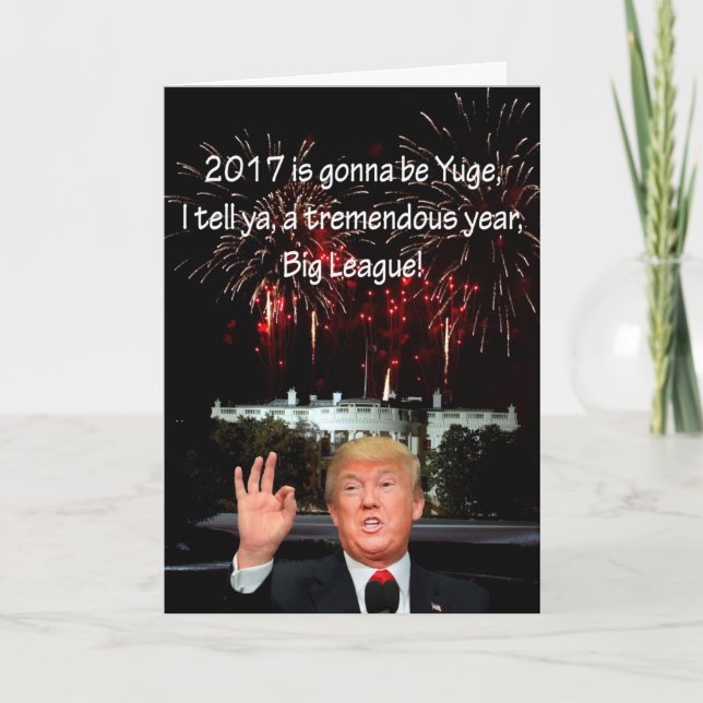 Cartão De Festividades Ano novo de Donald J. Trump (Frente)