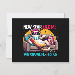 Cartão De Festividades Ano Novo Eu Antigo Por Que Mudar Perfeição Humor E