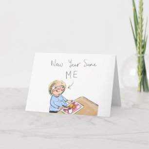Cartão De Festividades Ano Novo Eu Mesmo.