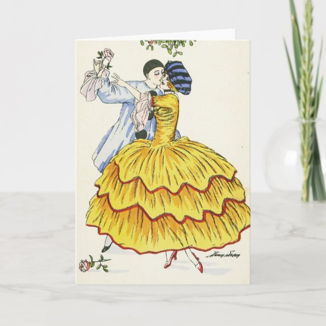 Cartão De Festividades Ano novo francês (Frente)