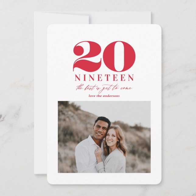 Cartão De Festividades Ano novo gráfico (Frente)