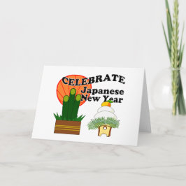 Cartão De Festividades Ano Novo Japonês