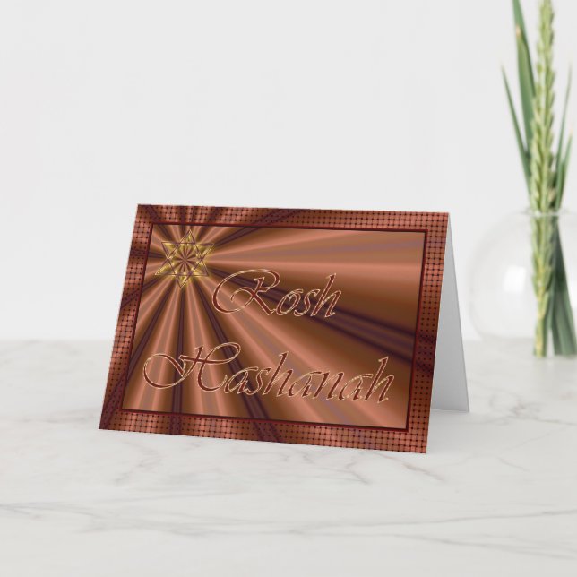 Cartão De Festividades Ano novo judaico de Rosh Hashanah (Frente)