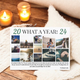 Cartão De Festividades Ano Novo na revisão 12 fotos com grade de colagem 