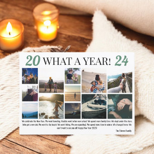 Cartão De Festividades Ano Novo na revisão 12 fotos com grade de colagem