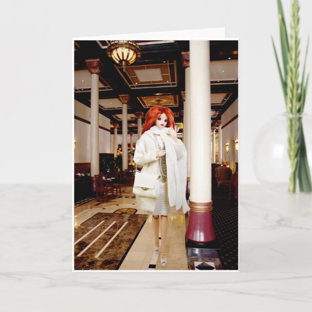 Cartão De Festividades Ano novo s de Verdi de ", hotel de Driskill, (Frente)