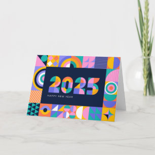 Cartão De Festividades Ano Novo Vibrante 2025