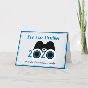Cartão De Festividades ANO NOVO Visão 2020 Ano Novo Azul Personalizado
