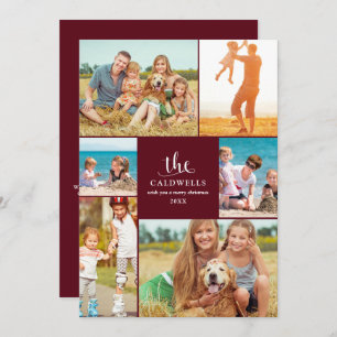 Cartão De Festividades Ano Tradicional em Revisão da Colagem de Fotos   V