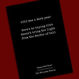 Cartão De Festividades Anos novos Engraçados Pretos