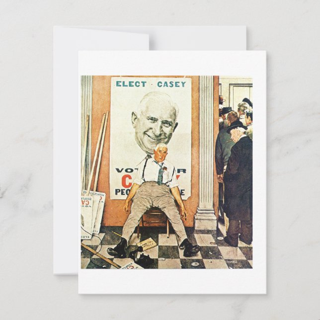 Cartão De Festividades Antes E Depois De 1958 Norman Rockwell (Frente)