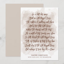 Antiga Páscoa Elegante de Script de Letras Cruzada