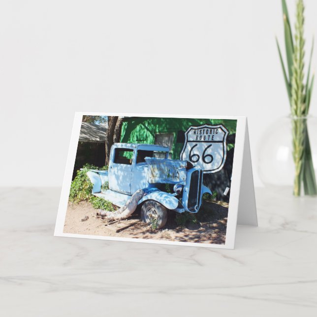 Cartão De Festividades Antiga rota de veículo 66 (Frente)