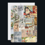 Cartão De Festividades Antiguidade Vitorina de Natal Ephemera Collage Art<br><div class="desc">Antiquado Natal Vitoriano Ephemera Collage Art Por favor,  sigam-me; crio novos designs e produtos diariamente! Sinta-se livre para me contactar com suas necessidades de design.</div>