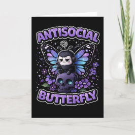 Cartão De Festividades Antisocial Butterfly