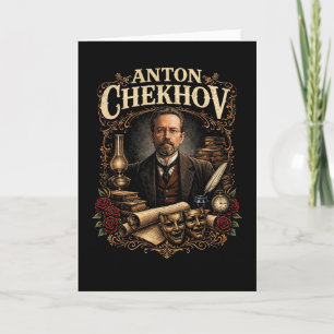 Cartão De Festividades Anton Tchekhov