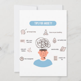 Cartão De Festividades Anxiety Tips Minimal Mental Health Art