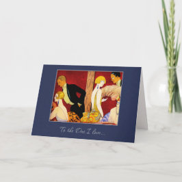 Cartão De Festividades Ao que eu amo. Dia de os namorados Art Deco