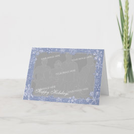 Cartão De Festividades Apenas Arte Snowflake Personalizar Moldura de Foto