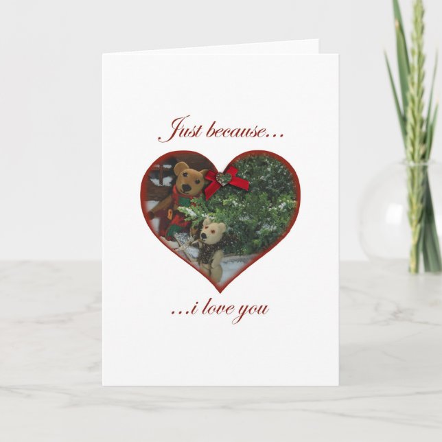 Cartão De Festividades Apenas porque - recolhendo a árvore (Frente)