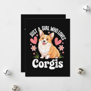 Cartão De Festividades Apenas uma garota que ama Corgis