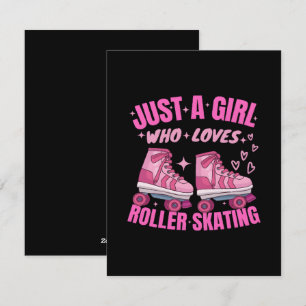 Cartão De Festividades Apenas Uma Menina Que Ama O Roller Skating