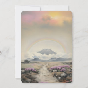 Cartão De Festividades Após a chuva (Arte de Paisagem Japonesa com Aquare