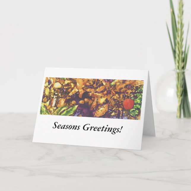 Cartão De Festividades Apple vermelho no jardim (Frente)