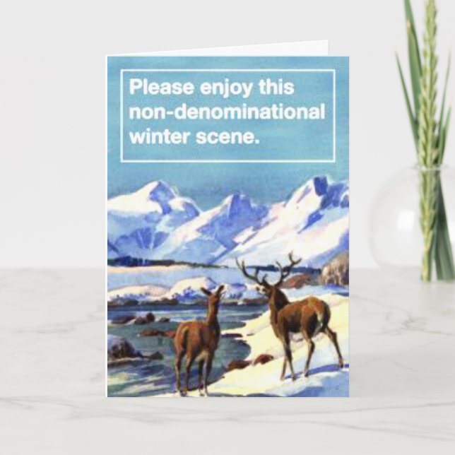 Cartão De Festividades Aprecie por favor esta cena Nondenominational do (Frente)